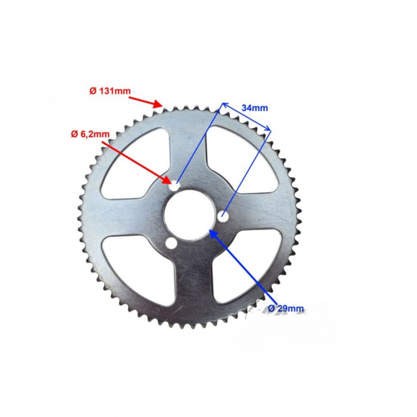 minibike achtertandwiel 64T 25H 29mm
