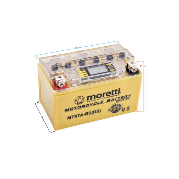 Accu 7AH 12V met display