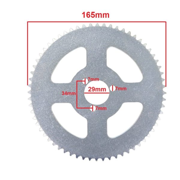 Minibike minicrosser achter tandwiel T8F 64T 29mm