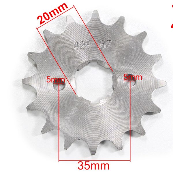 Pitbike Quad voortandwiel 428 16T 20mm