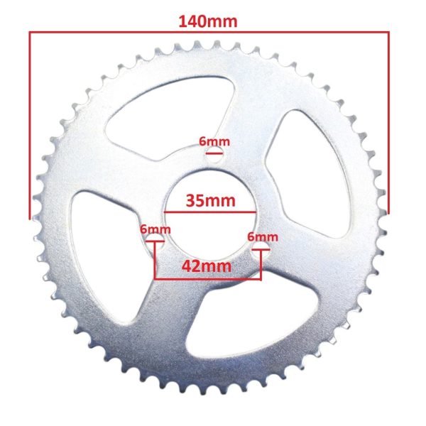 minbike minicrosser achtertandwiel T8F 54 tands 35mm