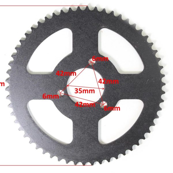 minbike minicrosser achtertandwiel T8F 58 tands 35mm