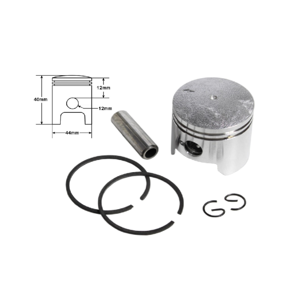 Minibike minicrosser miniquad zuiger 44mm 12mm