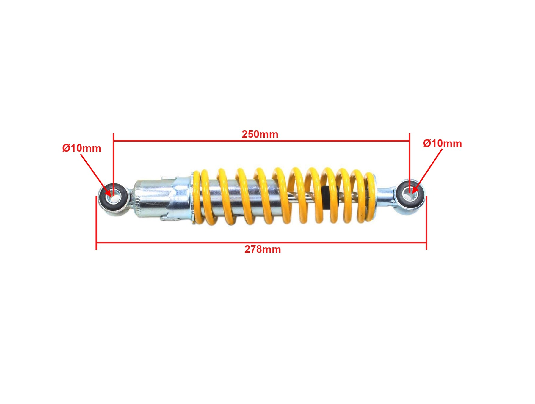 Quad ATV voorschokbreker 250mm Geel