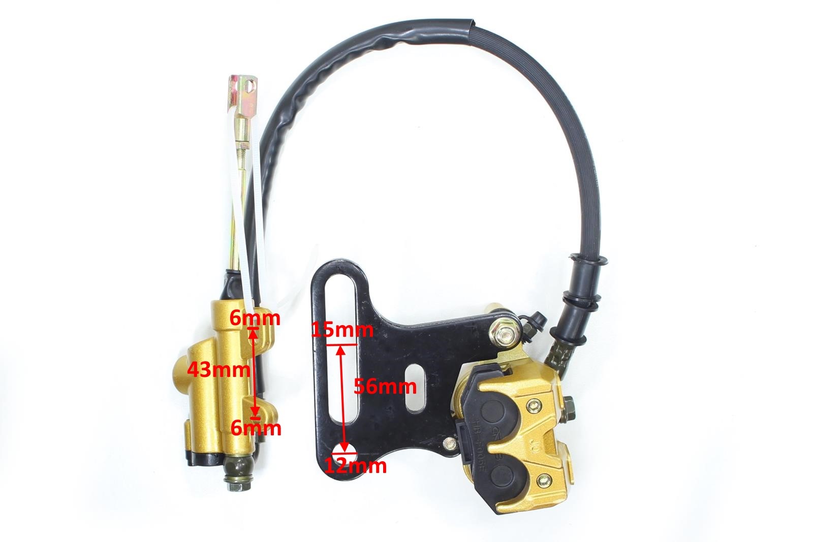 Universele Achterremklauw Voor 110cc-250cc Motor & ATV | Staallegering Vervanging | Met Remblokken | Verbeterde Remprestaties