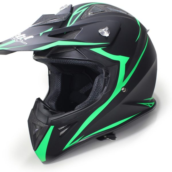 Safebet enudro helm matzwart groen
