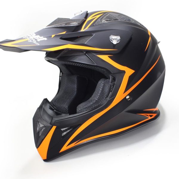 Safebet enudro helm matzwart oranje