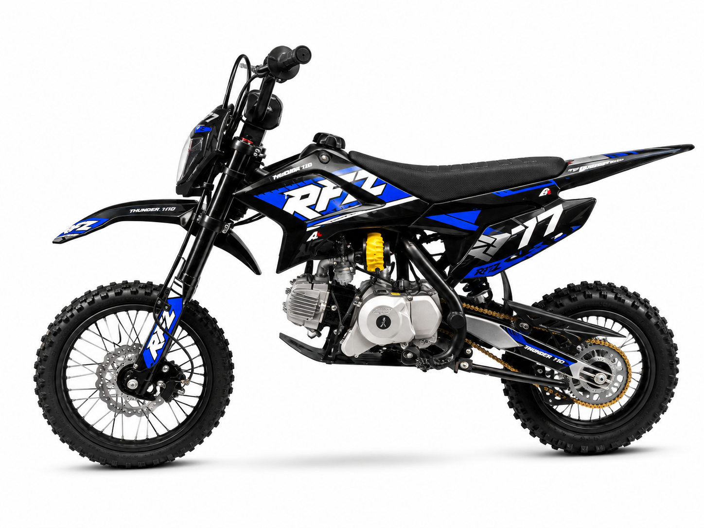 APOLLO THUNDER pitbike dirtbike 110cc blauw 01