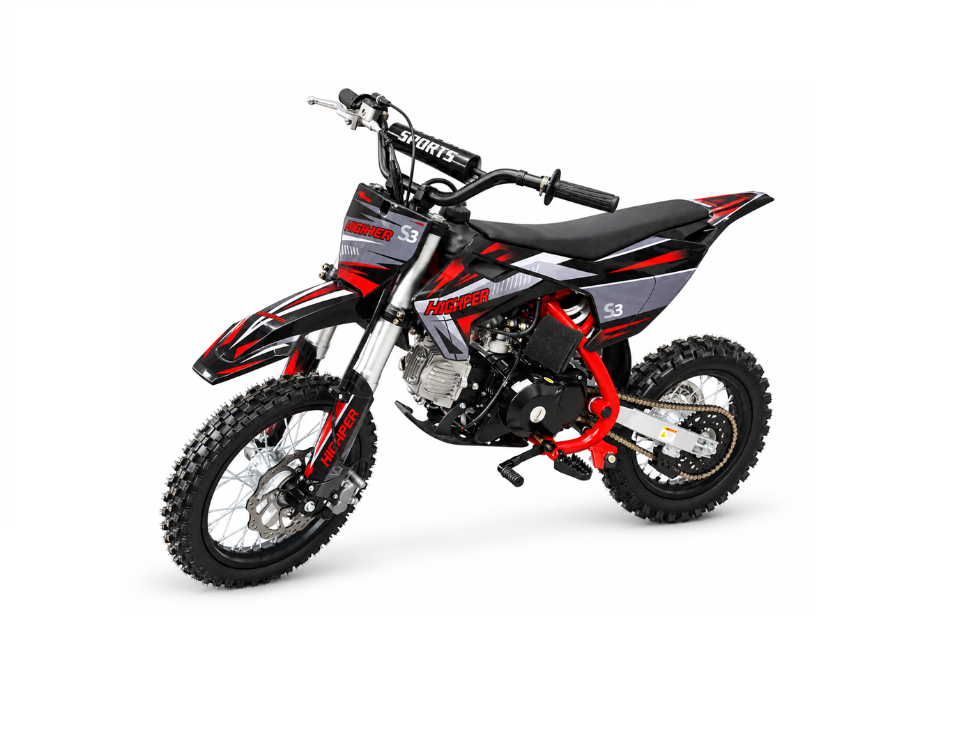 HIGHPER pitbike 606 1412 semi rood.
